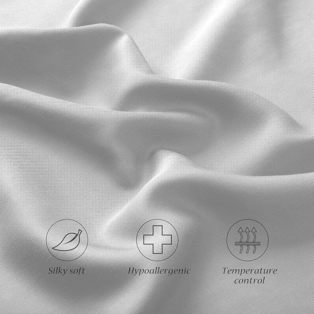 Elibaba Curved Crescent Cooling Side Sleeper Pillow Cases - Rayon Derived from Bamboo Pillowcase Cover Queen Size 1 Piece, 20 * 30 inches L…