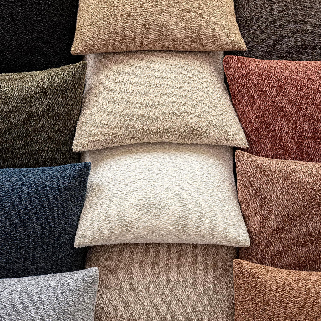 Foindtower Decorative Textured Boucle Throw Pillow Covers Accent Solid Pillow Cases Neutral Soft Cozy Couch Cushion Case for Chair Sofa…