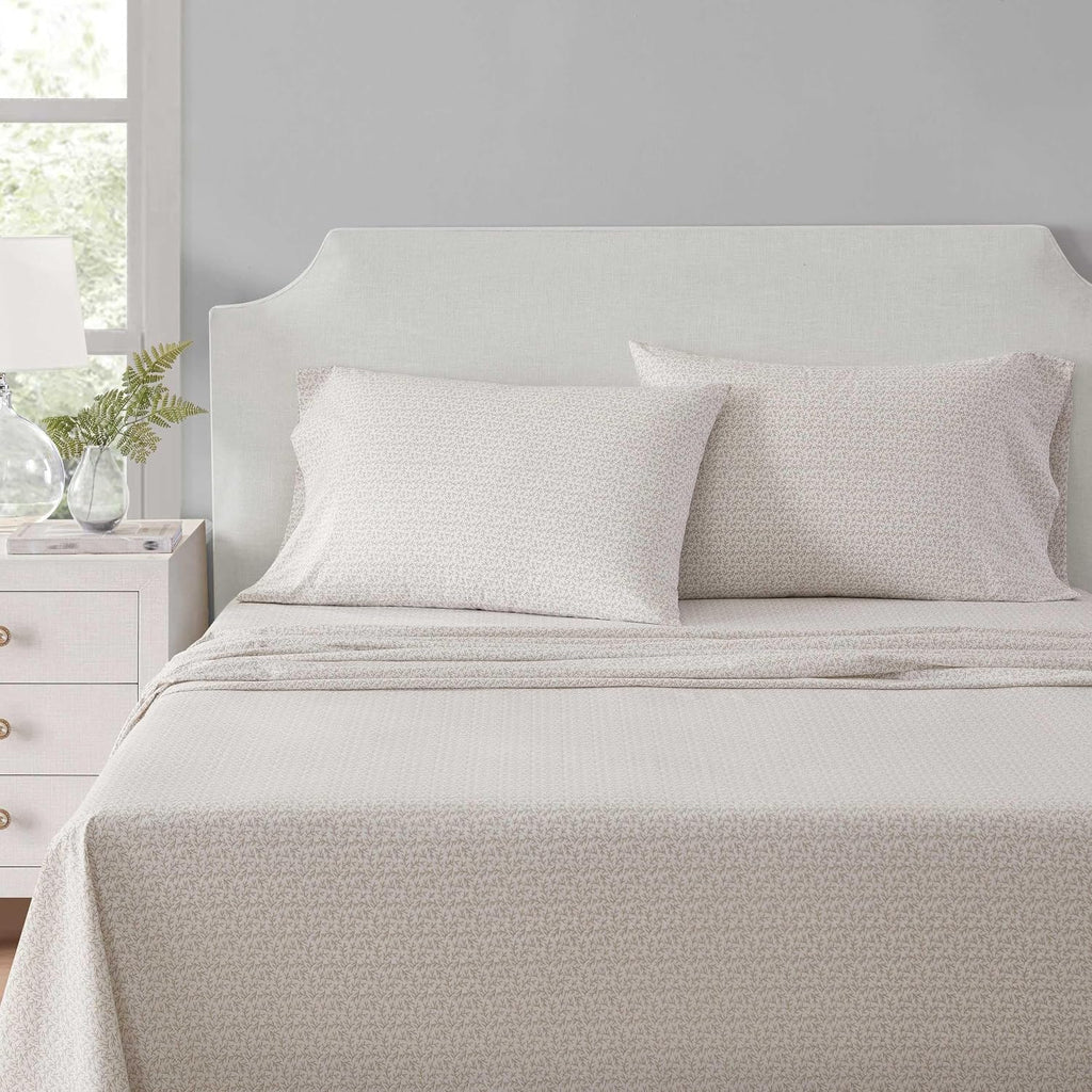 MarthaStewart Martha Stewart - Full Size Sheets Set, Crisp & Tailored Cooling Sheets w/a Naturally Smooth Cotton Percale Lightweight Feel -…
