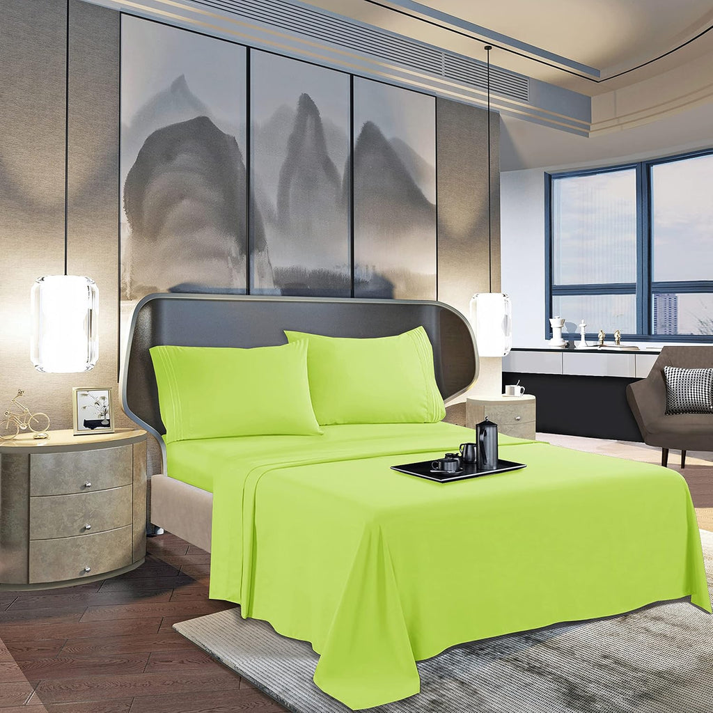 MocassiLuxuryBedding Mocassi King Sheet Set - Luxury Hotel 1800 Premier Bedding Sheets & Pillowcases - Ultra Soft Breathable & Cooling Bed…