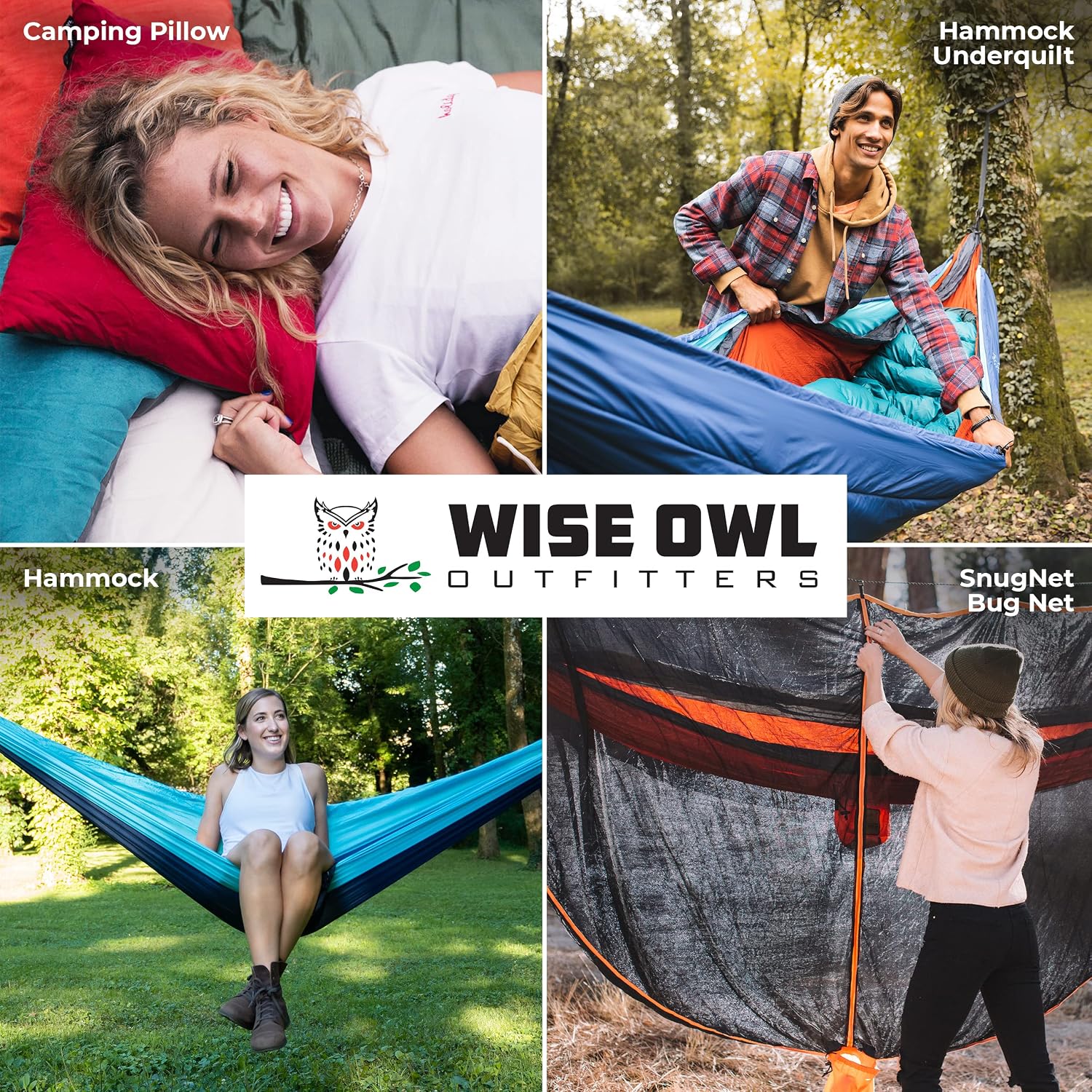 Wise Owl Outfitters Camping Pillow - Camping Essentials and Travel Pillow for Airplanes, Camping, and Travel - Memory Foam Washable…