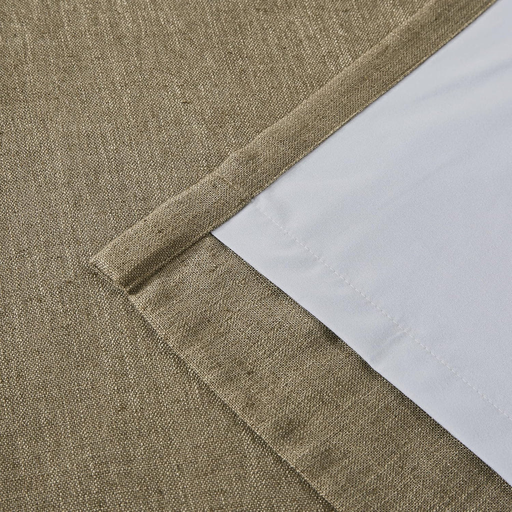 VisionHome Vision Home Brown Pinch Pleated Full Blackout Curtains Linen Blended 60" Wide Thermal Insulated Window Panels 95 inch for Bedroo…