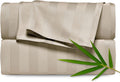 PureBamboo Pure Bamboo King Sheets, Genuine 100% Organic Viscose Derived from Bamboo Bed Sheet Set, Luxuriously Soft & Cooling, Double Stit…