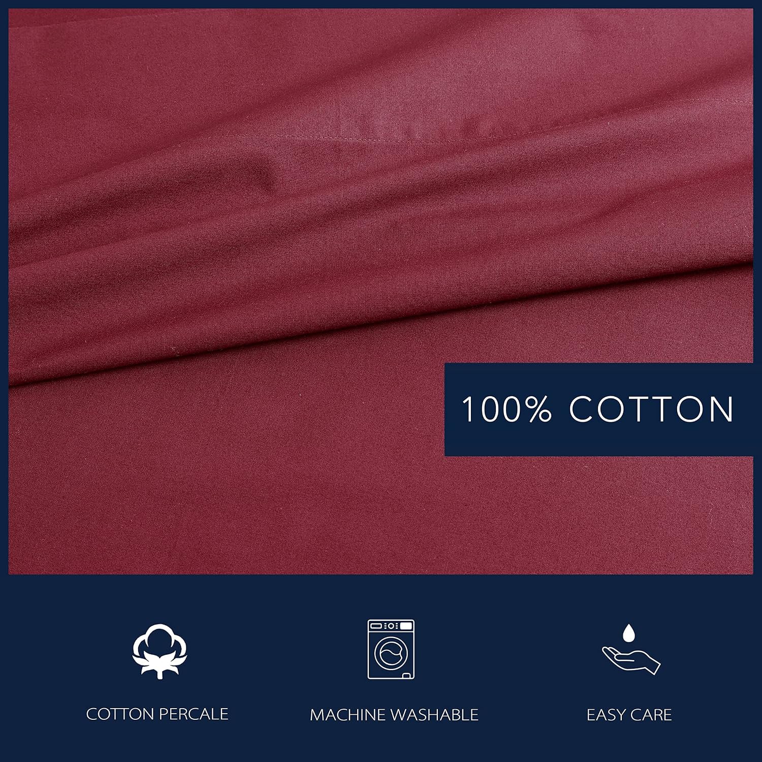 Nautica Twin Size Sheet Set, Crisp & Tailored Cooling Sheets with a Smooth Cotton Percale Lightweight Feel - Bed Sheets with Matching Pillo…