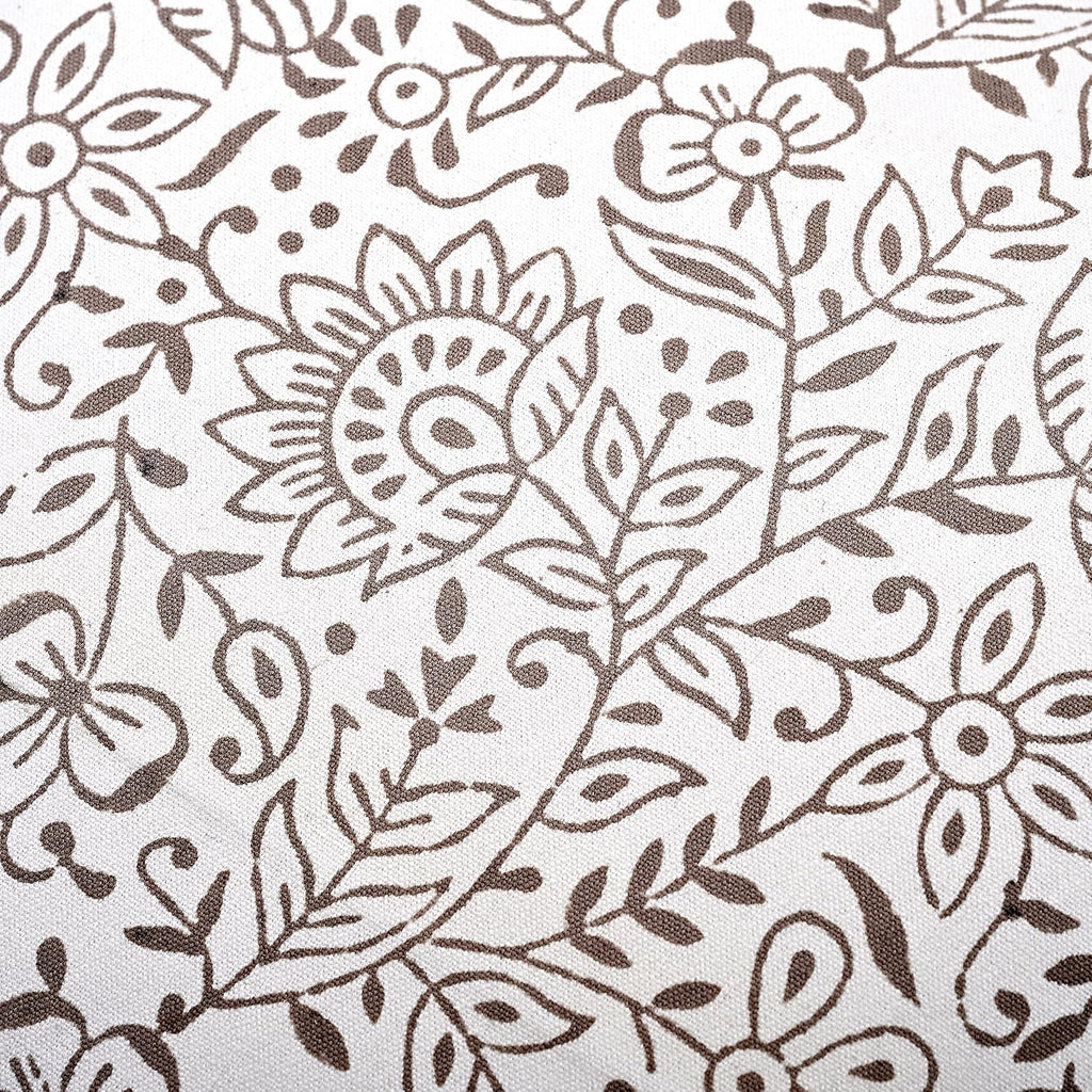 Ridhi Block Print Taupe Pillow Cover 24" x 24" (Pack of 2) Decorative Couch Pillows for Living Room, Farmhouse Chic Boho Cute Outdoor Pillo…