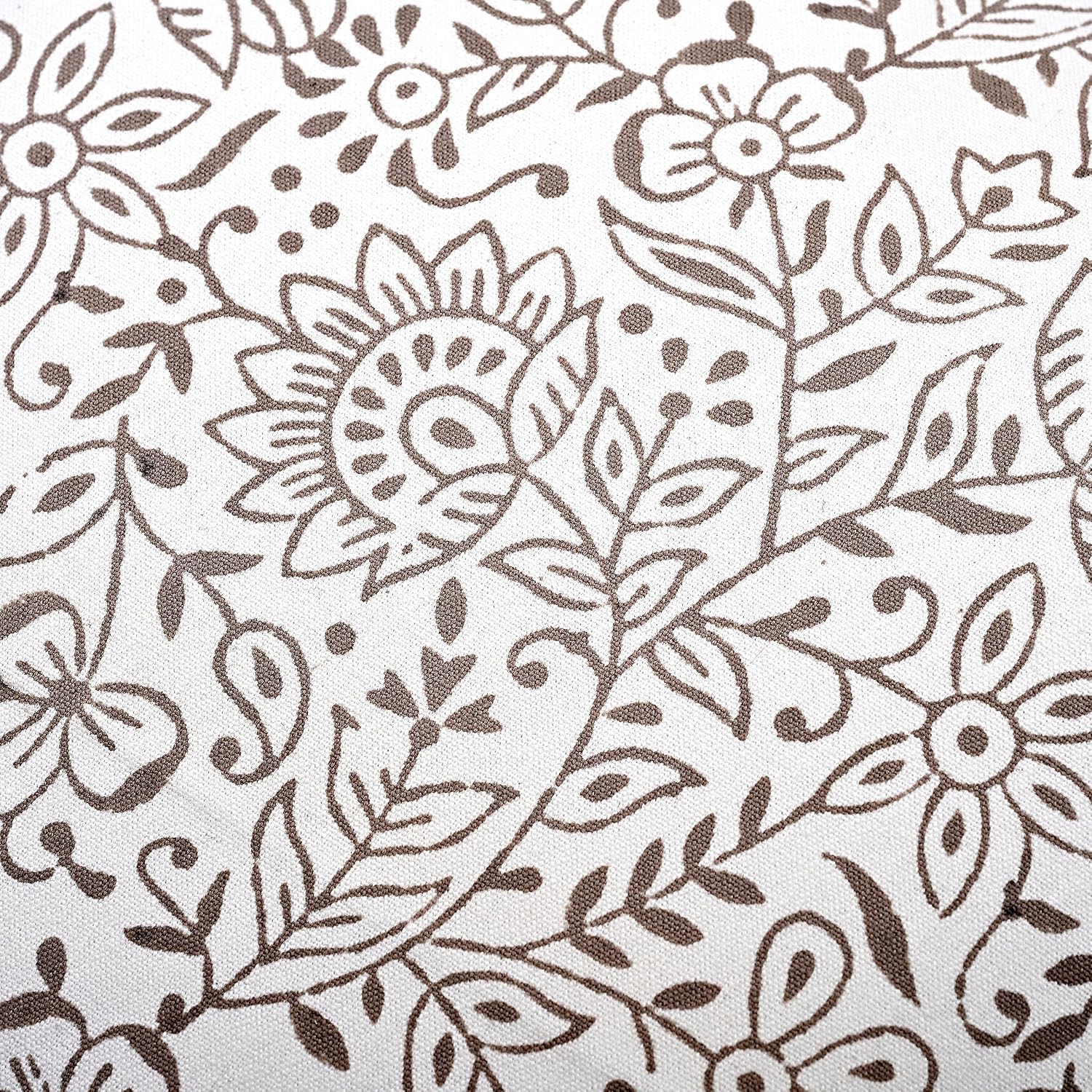 Ridhi Block Print Taupe Pillow Cover 18" x 18" (Pack of 2) Decorative Couch Pillows for Living Room, Farmhouse Chic Boho Cute Outdoor Pillo…