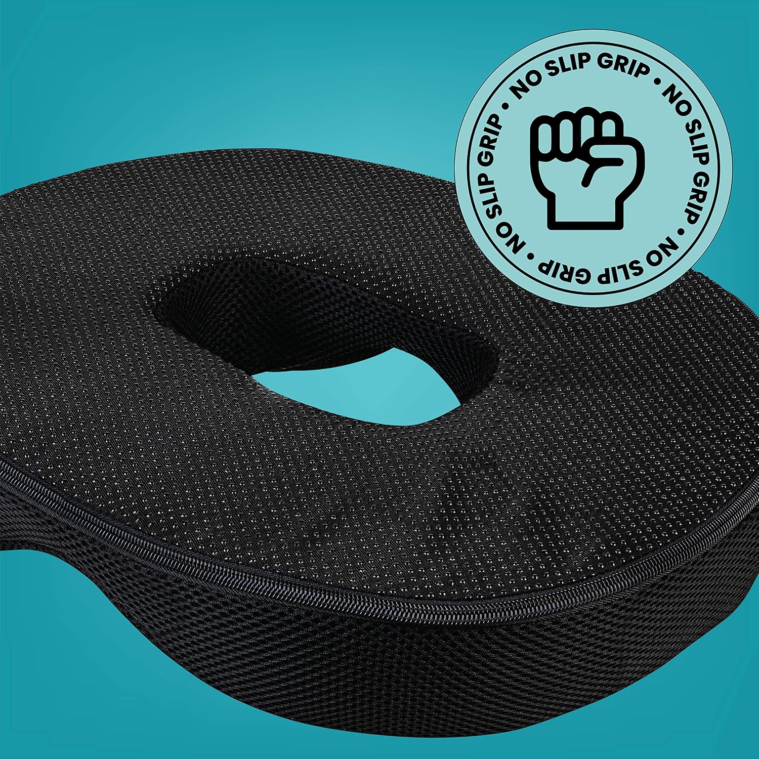 thy Spirit Gel Donut Pillow| Lifting Cushion | Donut Cushion for Tailbone Hemorrhoid Cushion Coccyx Sciatica Pregnancy Cushion, Black 1…
