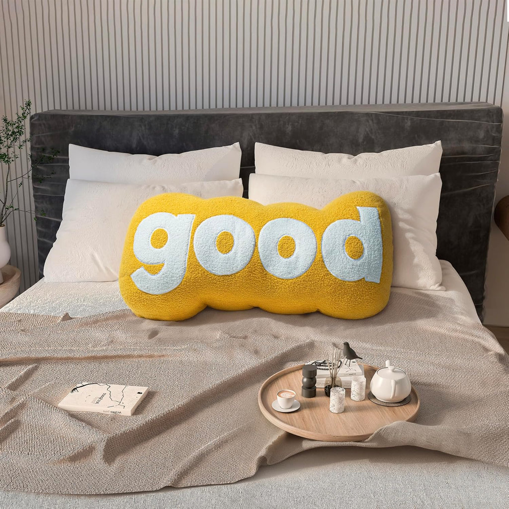 JohnearHomeFashionDecorLife Johnear Headboard Pillow Yellow Plush Reading Pillow Back Support Pillows for Bed Sitting Up Adult Daybed Sofa…