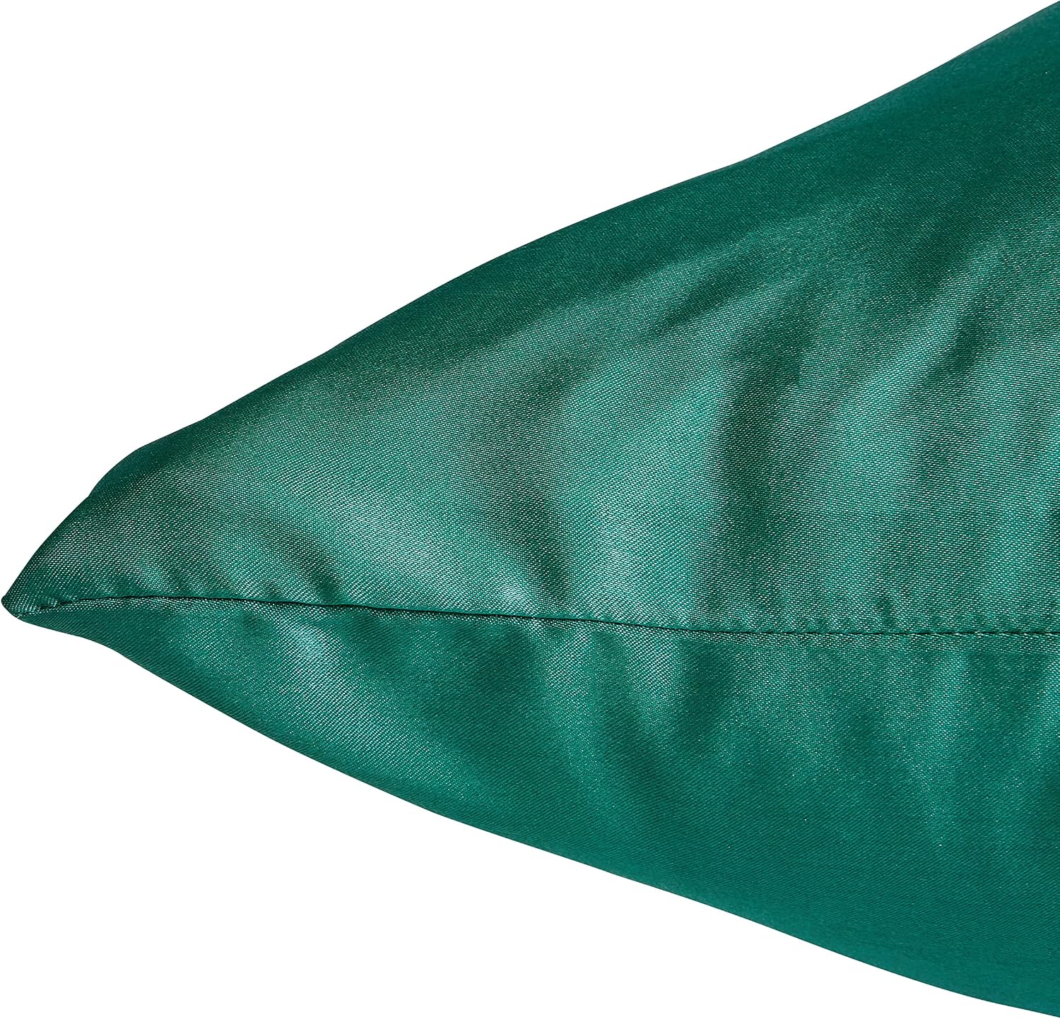 HommxJF Blackish Green Satin Pillowcase Queen Size Set of 2 for Hair and Skin, Blackish Green Silk Pillowcase Breathable Pillowcase with Env…