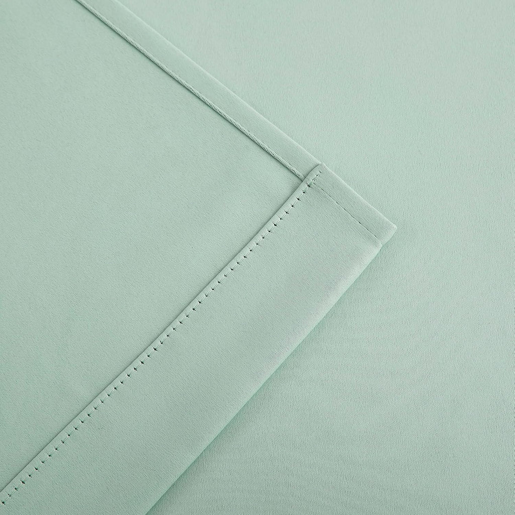Bujasso Aqua 80% Blackout Curtains with Sheer Overlay Mix and Match Double Layer Thermal Insulated Window Panels 84 inch for Living Room Be…