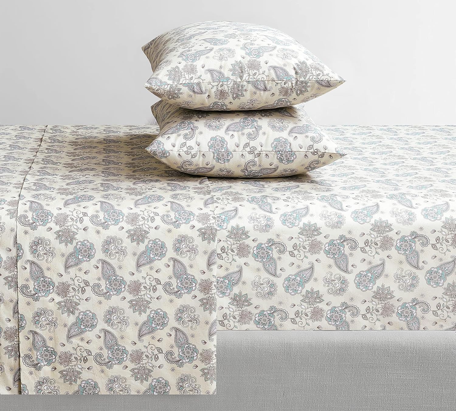 Featherstitchnewyork Feather & Stitch Softest 100% Cotton Sheets, 300 Thread Count Percale Weave Bedding, 16" Deep Pocket, Cooling Sheets,…