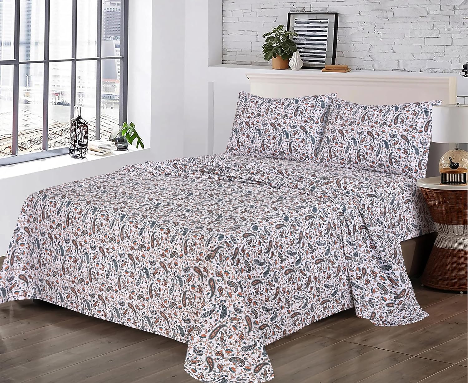 Ruvanti 100% Cotton Percale Sheets Twin XL Size – Crisp Cooling Bed Sheets for Hot Sleepers, Deep Pocket 16”, Soft Breathable & Durable Hot…