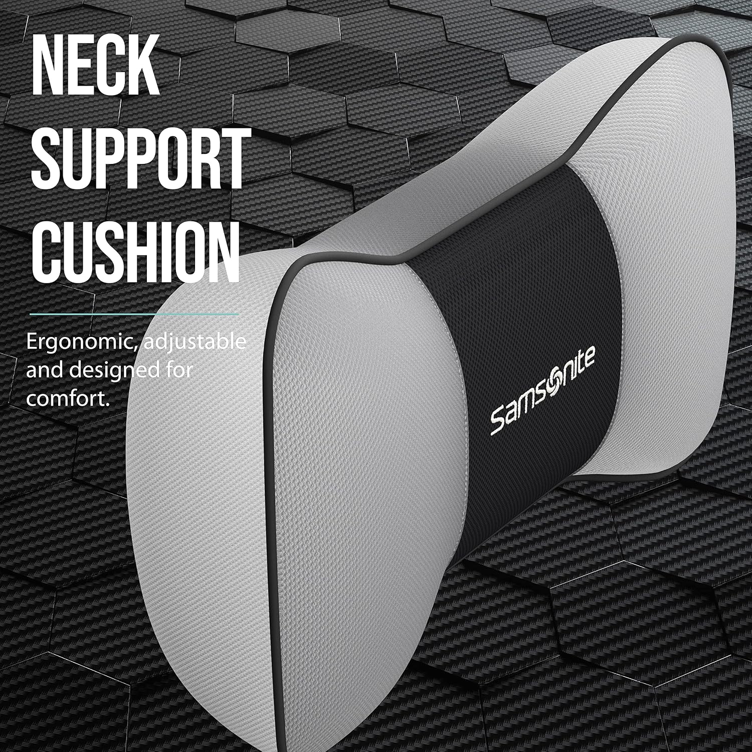 SAMSONITE, Travel Neck Pillow for Car or SUV, Boost your DRIVING COMFORT, High Grade - Memory Foam, Comfortable Headrest Cushion, Fits…