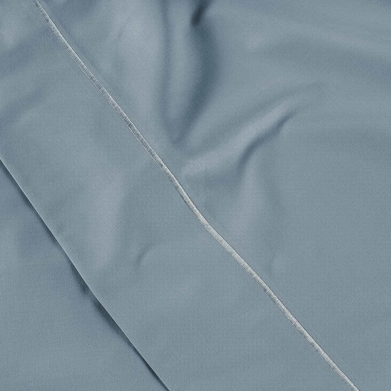 LaneLinen LANE LINEN Pillow Case Covers King Set of 2 100% Egyptian Cotton Sateen Soft Cool & Smooth Cases - French Blue Cotton Blue