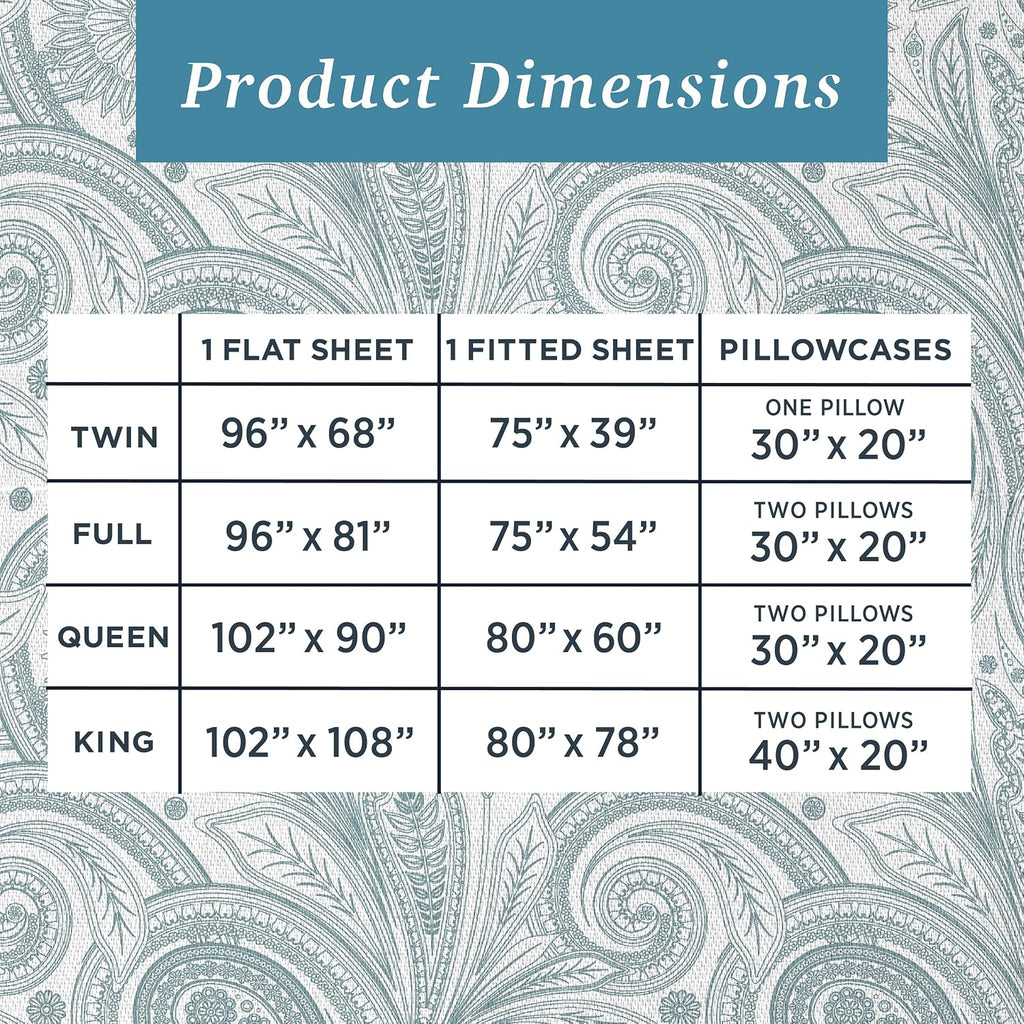 WelhomeByWelspun Welhome Twin Size Bed Sheet Set, 100% Cotton Percale Deep Pocket Super Soft Bedding Set, Cooling, Breathable & Extra Soft,…