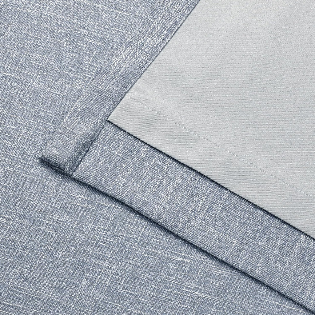 VisionHome Vision Home Chambray Blue Full Blackout Curtains Pinch Pleated Room Darkening Window Curtains 63 inch for Living Room Bedroom Th…