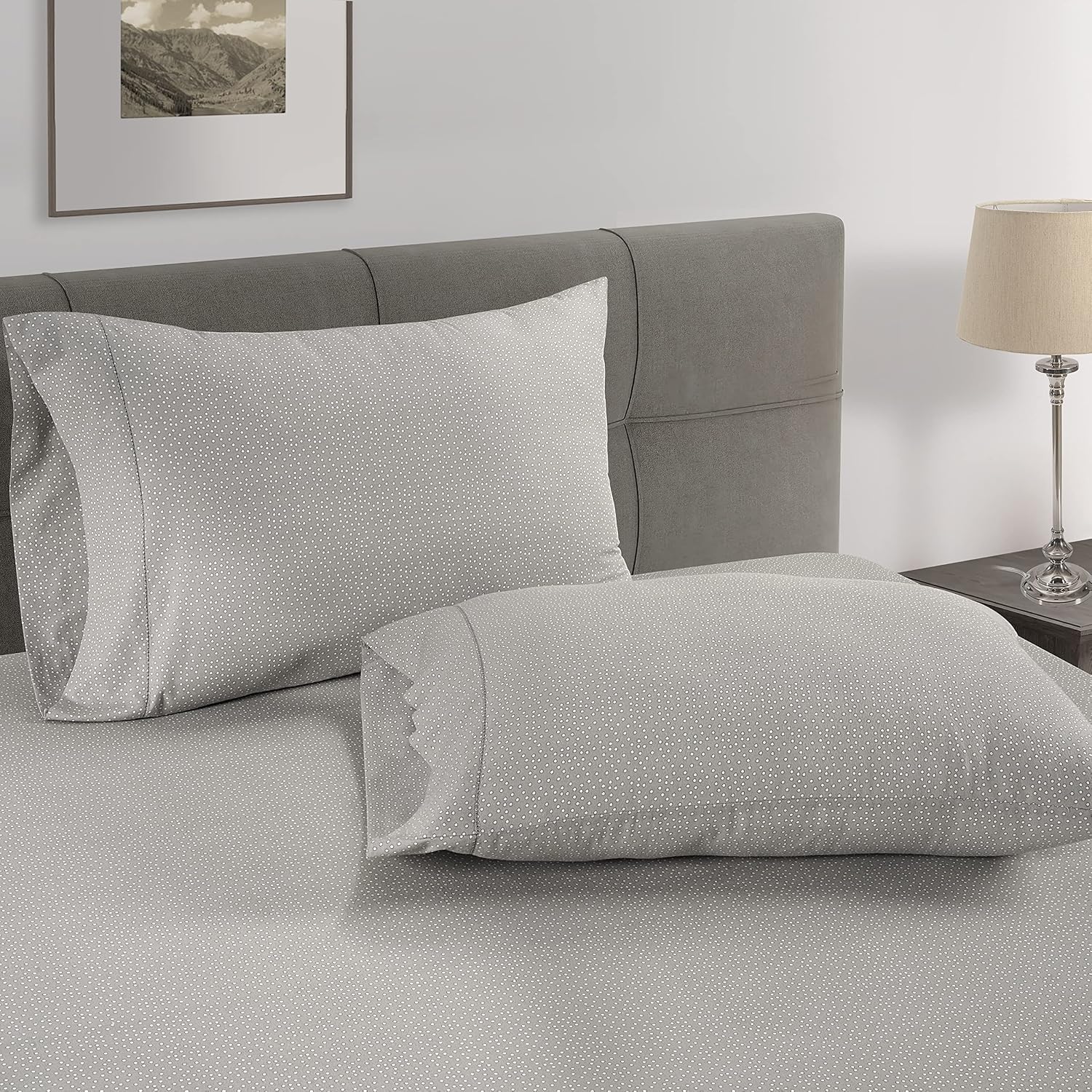 LANE LINEN Twin XL Fitted Sheet, 100% Organic Cotton 2-Piece Set (1 Fitted Sheet, 1 Pillowcase), Percale Weave, Bottom Sheet, Soft, Fits…