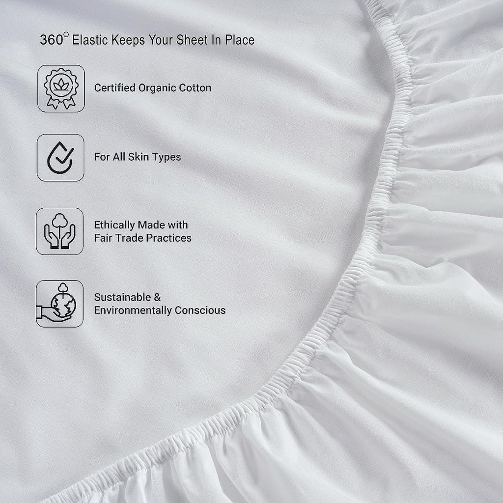 LaneLinen LANE LINEN 100% Organic Cotton King Sheet Set, 4Pc Cotton Sheets King Size, Breathable Bedding Sheet & Pillowcases, Hotel Luxury…
