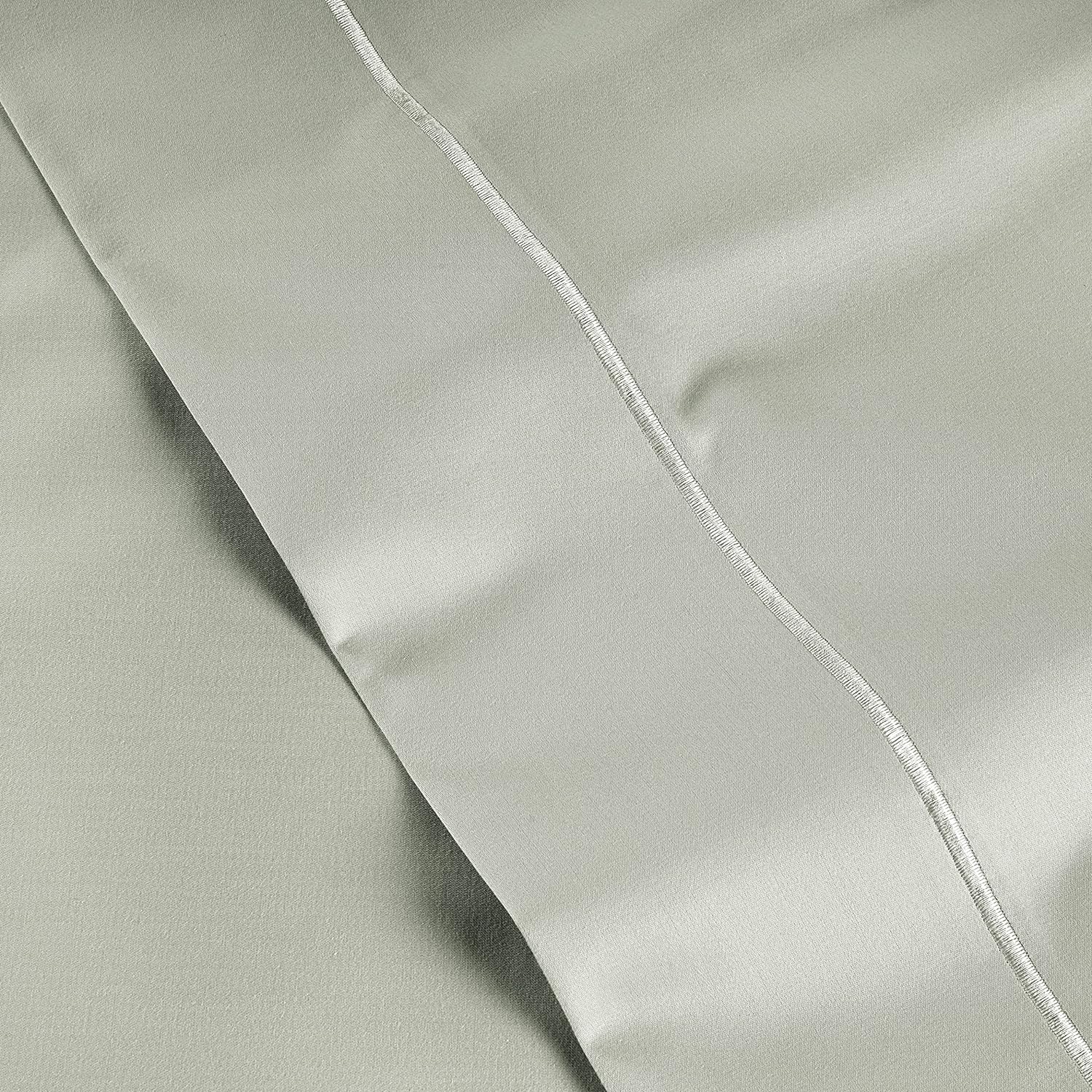 LaneLinen LANE LINEN Pillow Case Covers King Set of 2 100% Egyptian Cotton Sateen Soft Cool & Smooth Cases - Mineral Cotton