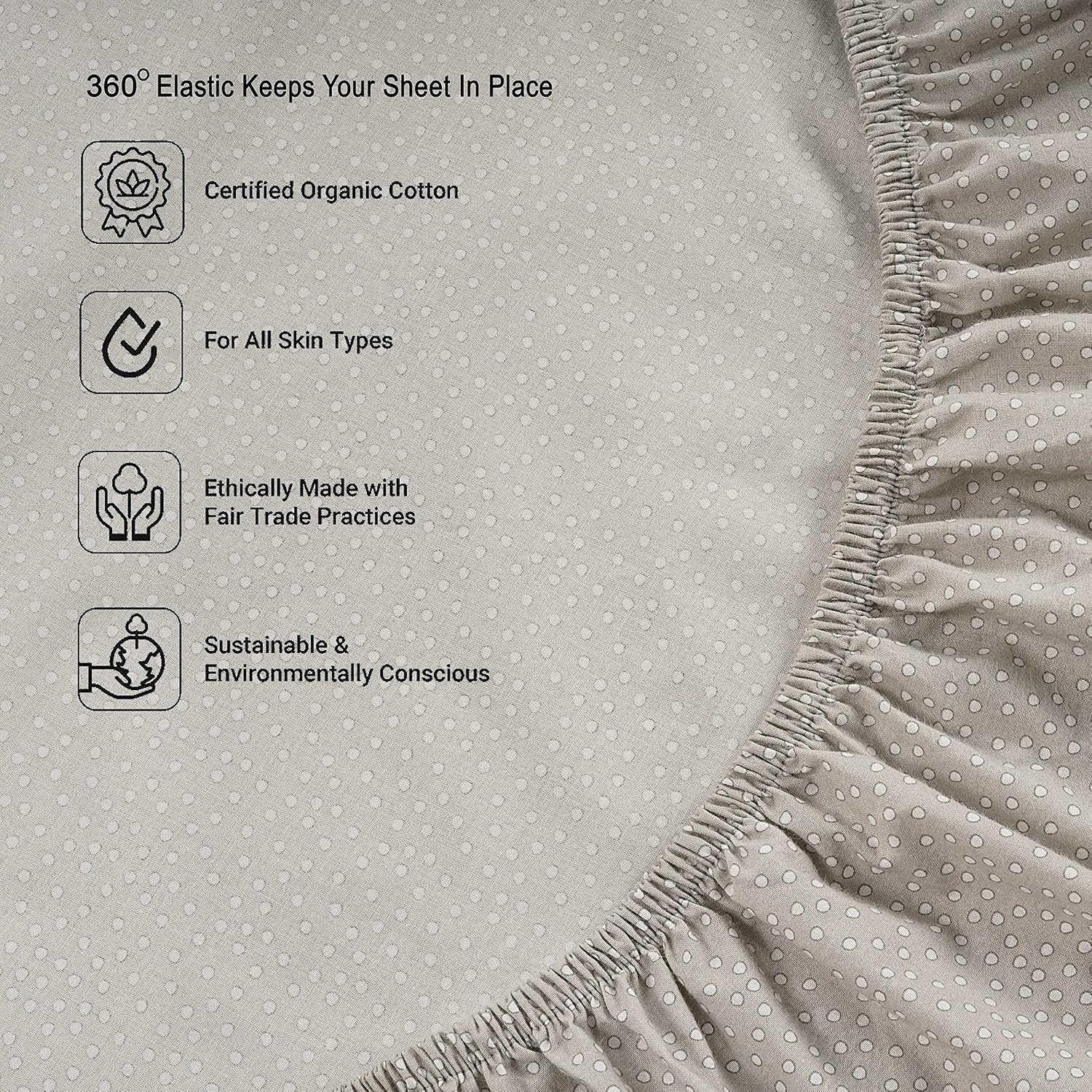 LANE LINEN Twin XL Fitted Sheet, 100% Organic Cotton 2-Piece Set (1 Fitted Sheet, 1 Pillowcase), Percale Weave, Bottom Sheet, Soft, Fits…