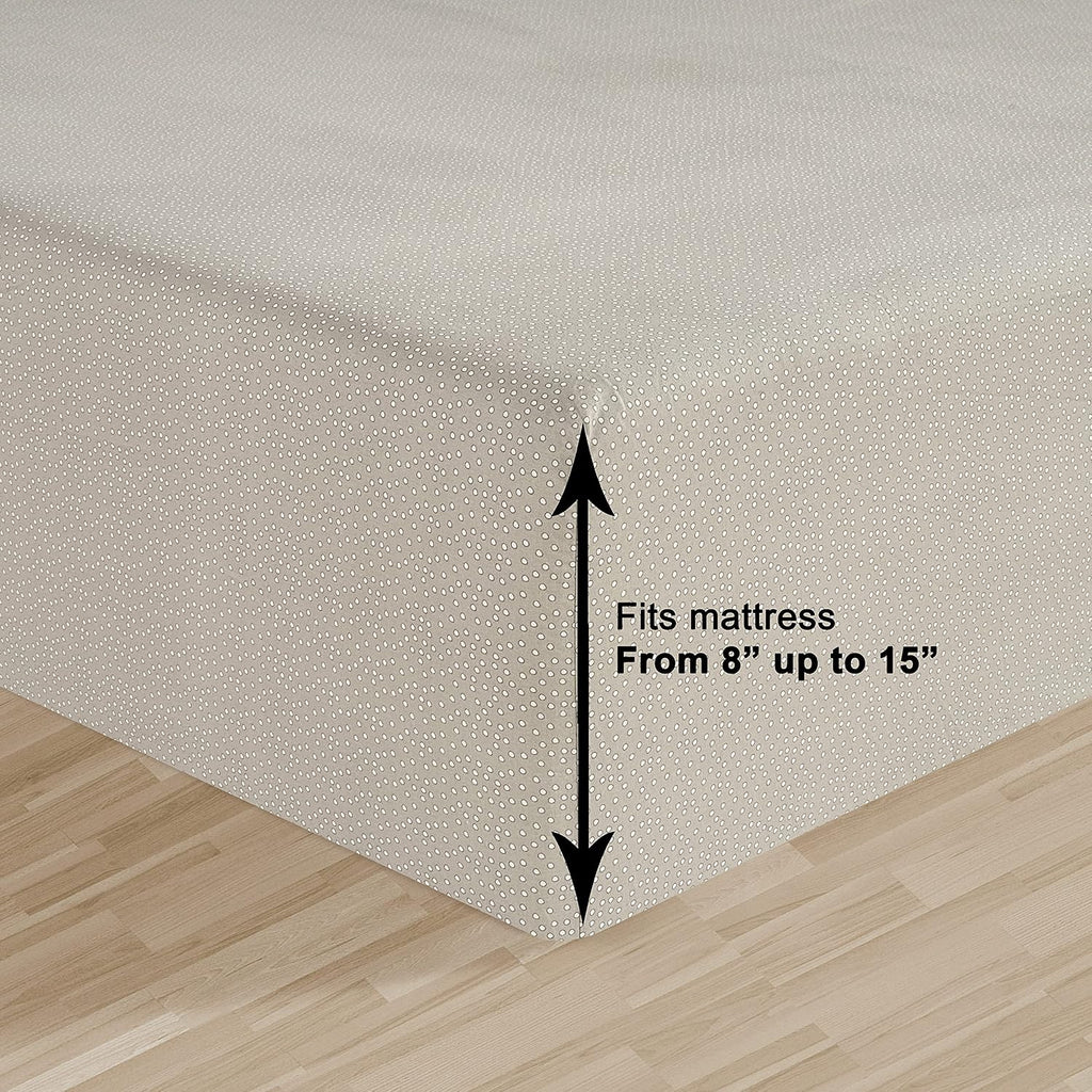 LANE LINEN Twin XL Fitted Sheet, 100% Organic Cotton 2-Piece Set (1 Fitted Sheet, 1 Pillowcase), Percale Weave, Bottom Sheet, Soft, Fits…