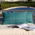 Kevin Textile Pack of 2 Decorative Outdoor Waterproof Throw Pillow Covers Lumbar Pillowcases Modern Cushion Cases for Patio Couch Bench…