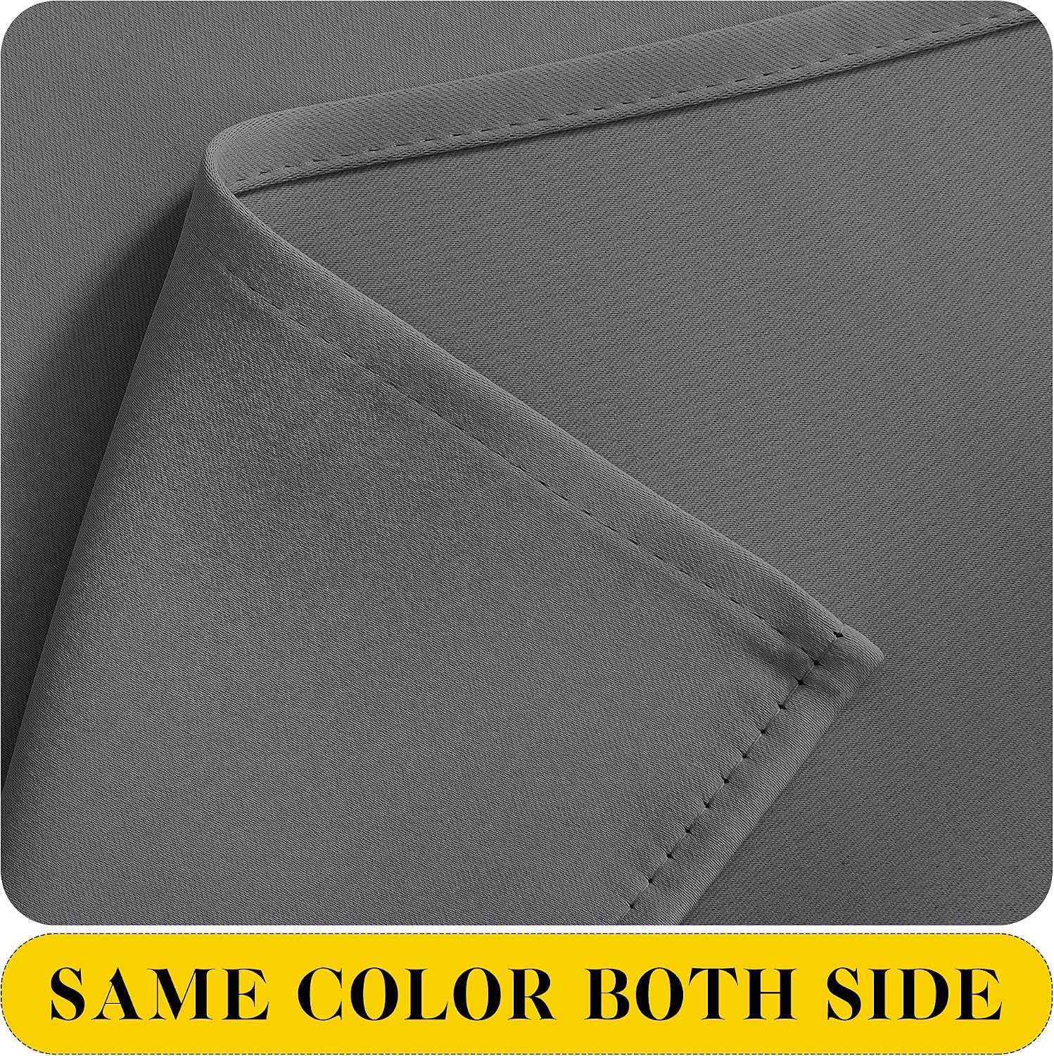 Nicetown Short Curtains with Attached Valance for Small Window, Thermal Insulated Rod Pocket Room Darkening Curtains for Living Room, 52" W…