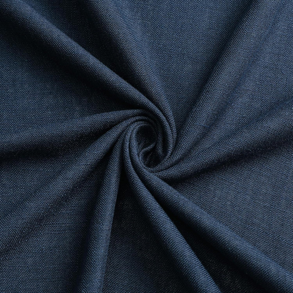 VisionHome Vision Home Navy Blue Pinch Pleated Full Blackout Curtains Linen Blended Room Darkening Window Panels 90 inch for Living Room Be…