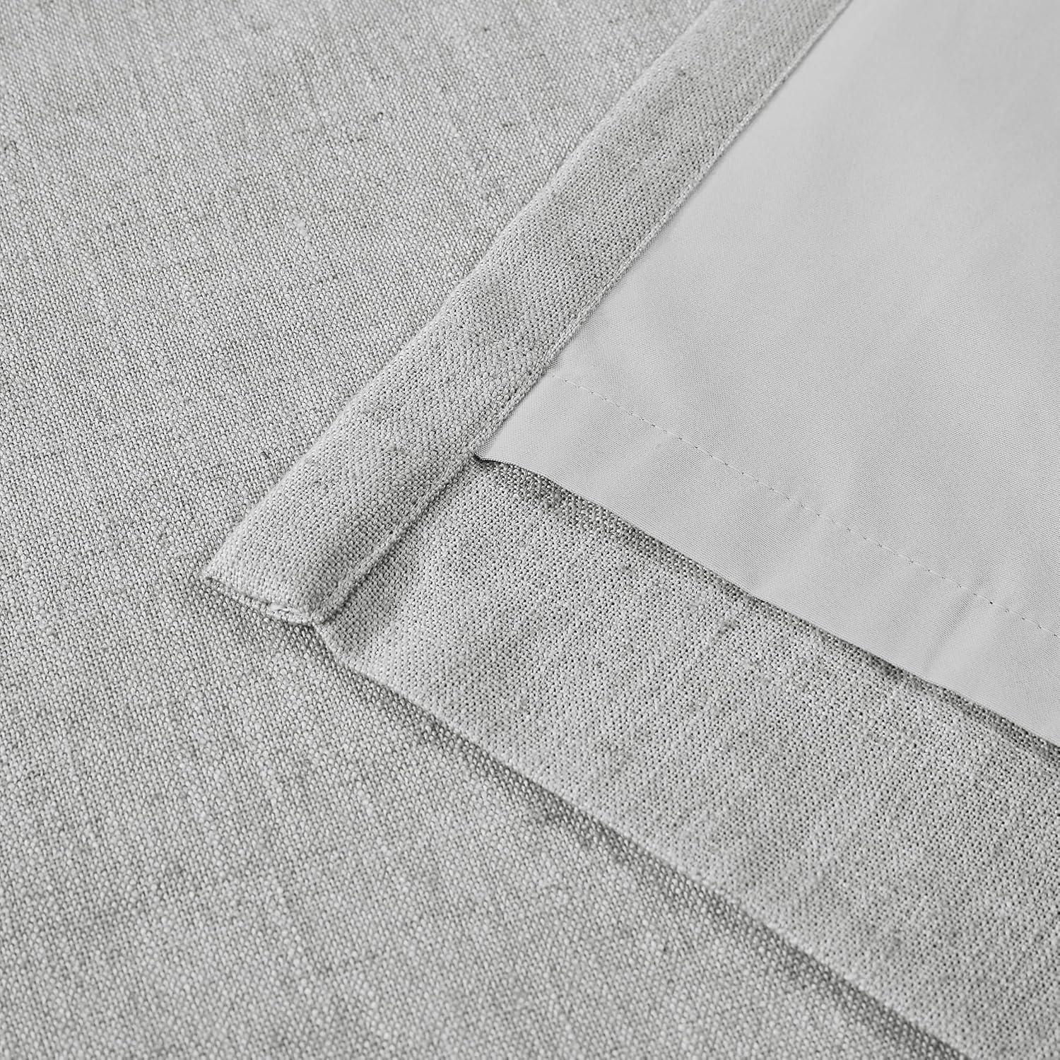 VisionHome Vision Home Light Gray Pinch Pleated Full Blackout Curtains Linen Blended Thermal Insulated Window Panels 112 inch for Bedroom L…