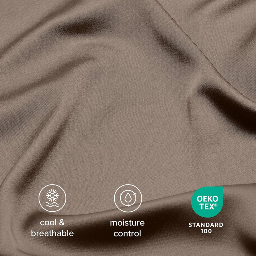 BareHome Bare Home 100% Rayon Made from Bamboo Luxury Body Size Cooling Pillowcase - Breathable - Easy Fit - Soft Bedding & Pillowcase (Bod…