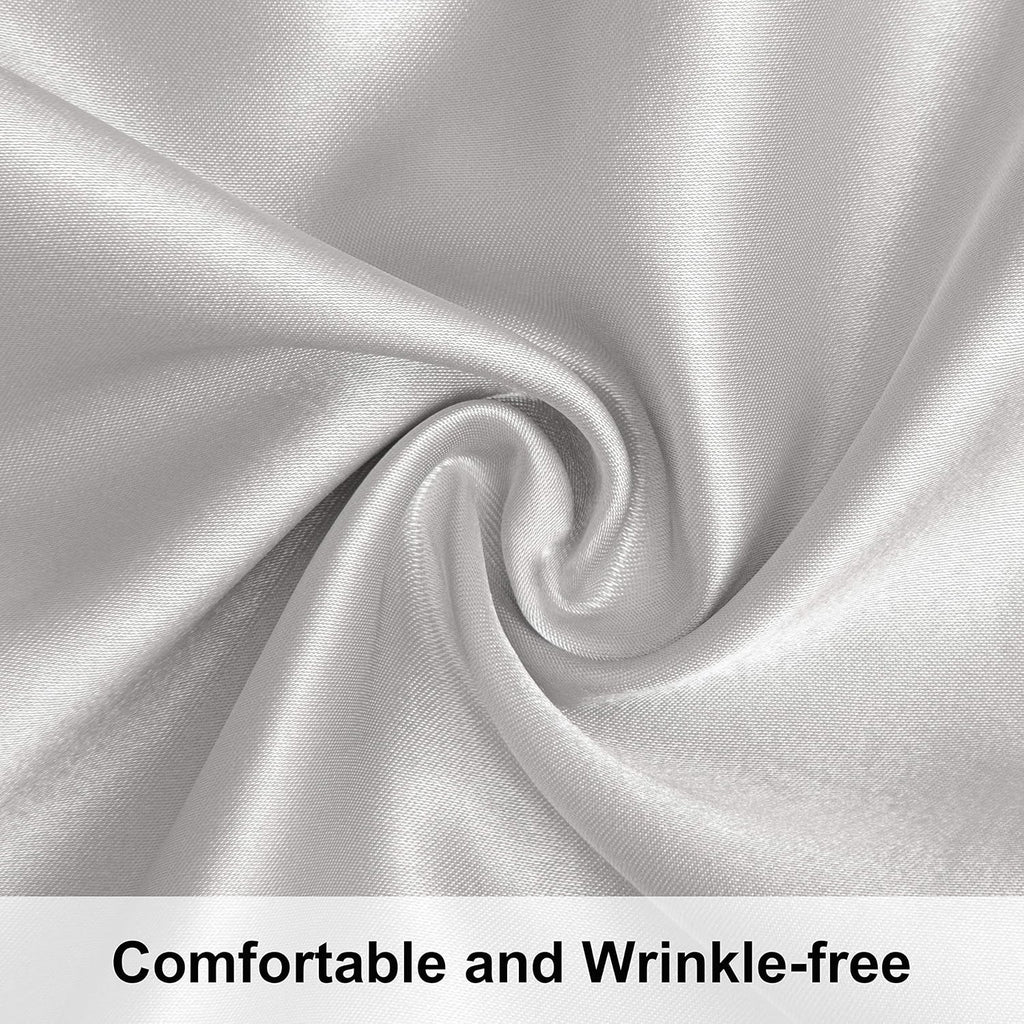 Ntbay 2 Pack Satin King Pillowcases for Hair and Skin, Luxurious and Silky Pillow Cases with Envelope Closure, 20x40 Inches, Silver Grey 2…