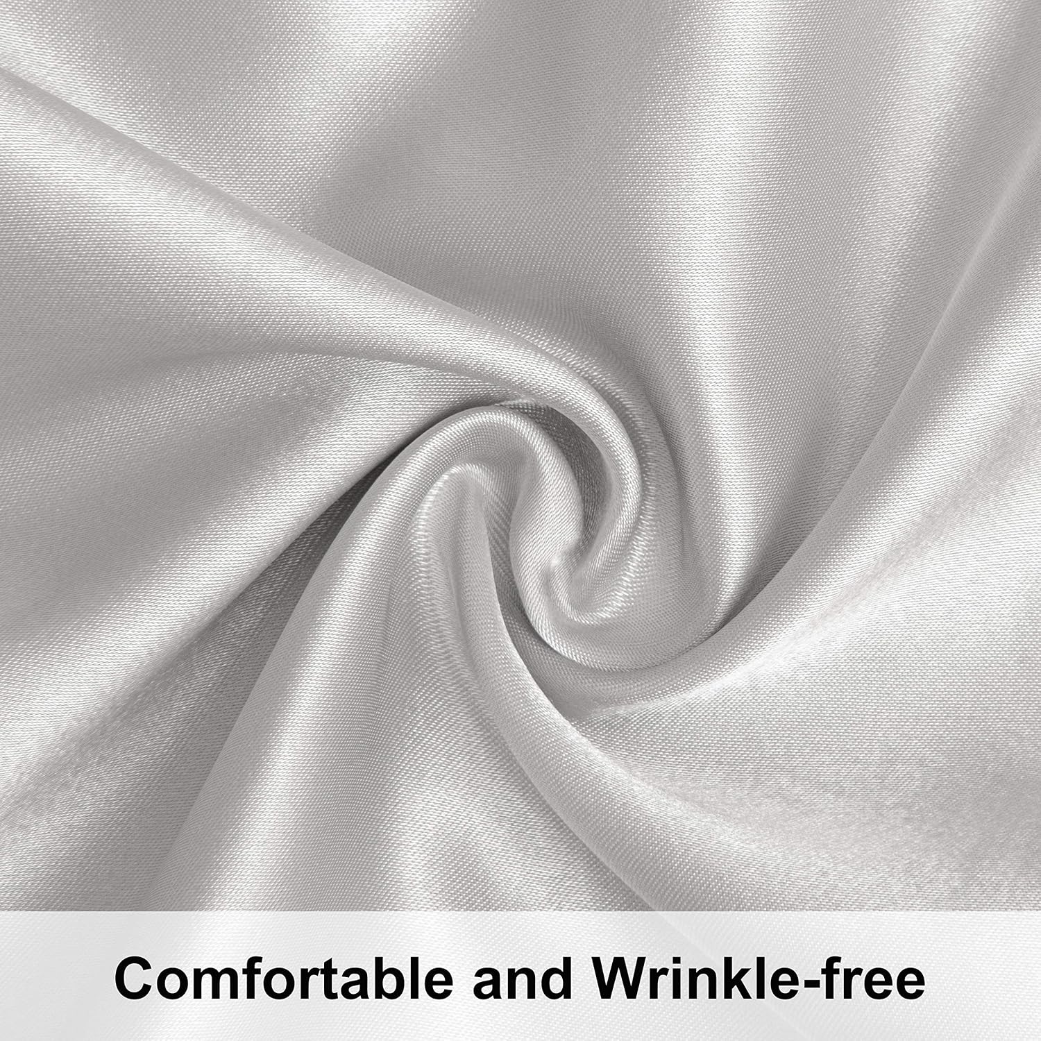 Ntbay 2 Pack Satin King Pillowcases for Hair and Skin, Luxurious and Silky Pillow Cases with Envelope Closure, 20x40 Inches, Silver Grey 2…