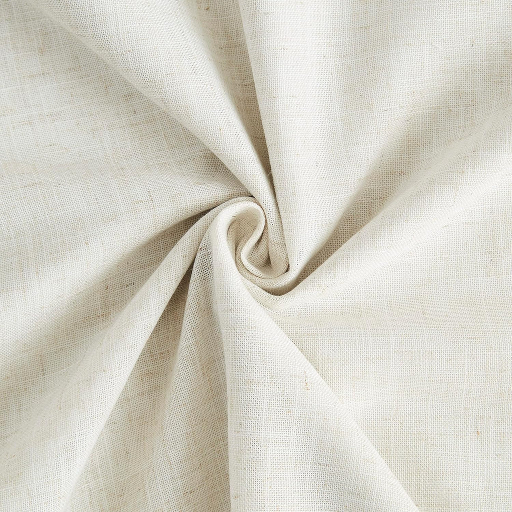 VisionHome Vision Home Natural Pinch Pleated Full Blackout Curtains Linen Blended Room Darkening Window Curtains 112 inch for Living Room B…