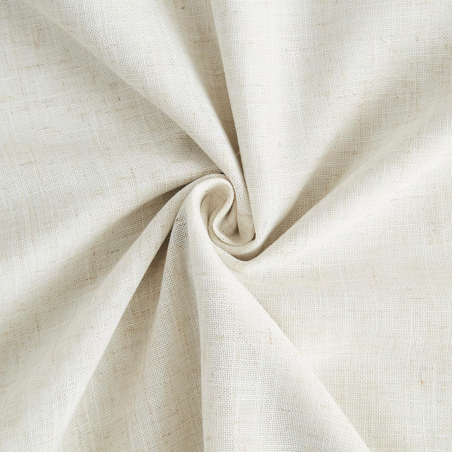 VisionHome Vision Home Natural Pinch Pleated Full Blackout Curtains Linen Blended Room Darkening Window Curtains 112 inch for Living Room B…