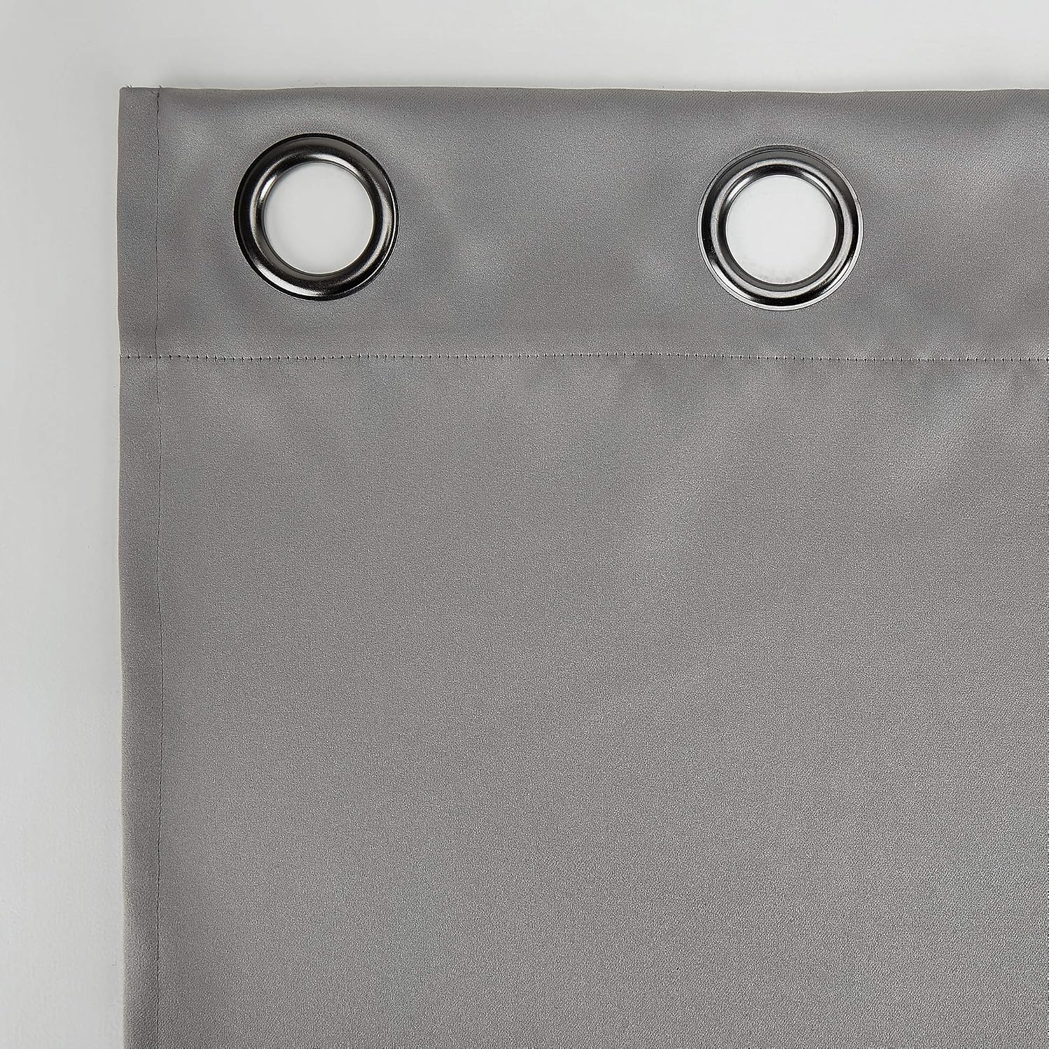 Sun Zero Nordic Theater Grade Extreme 100% Blackout Grommet Curtain Single Panel, 52" x 54", Silver Gray