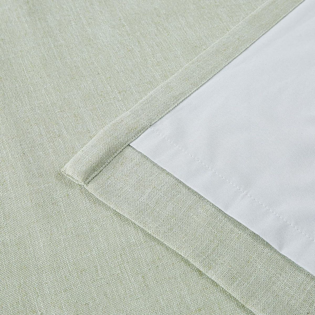 VisionHome Vision Home Soft Green Pinch Pleated Full Blackout Curtains Linen Blended Room Darkening Curtain Panels 108 inch for Living Room…