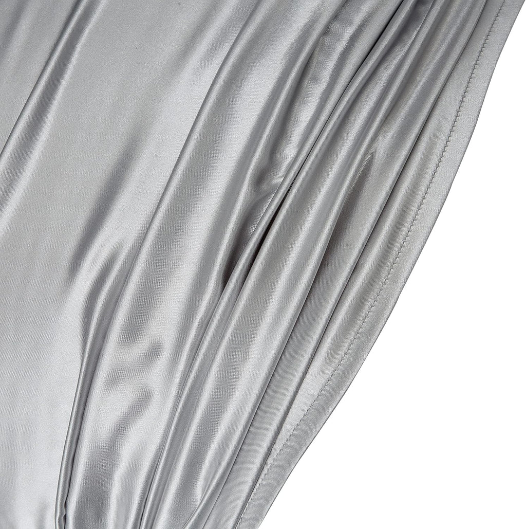 HommxJF Light Grey King Size Satin Pillowcases Set of 2 for Hair and Skin, Light Grey Silk Pillowcase Breathable Pillowcase with Envelope Cl…