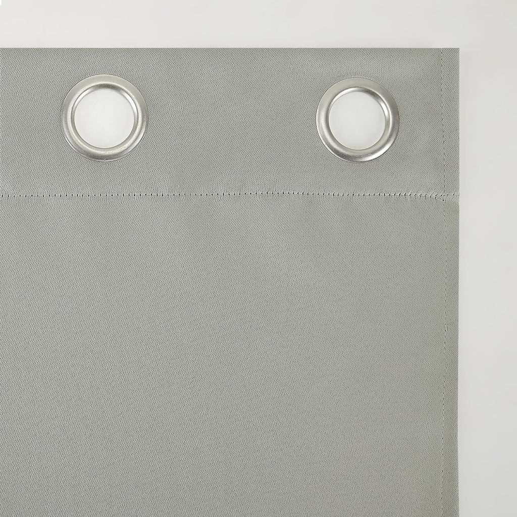 Sun Zero Easton Energy Saving Blackout Grommet Curtain Panel, 40" x 54", Silver Gray