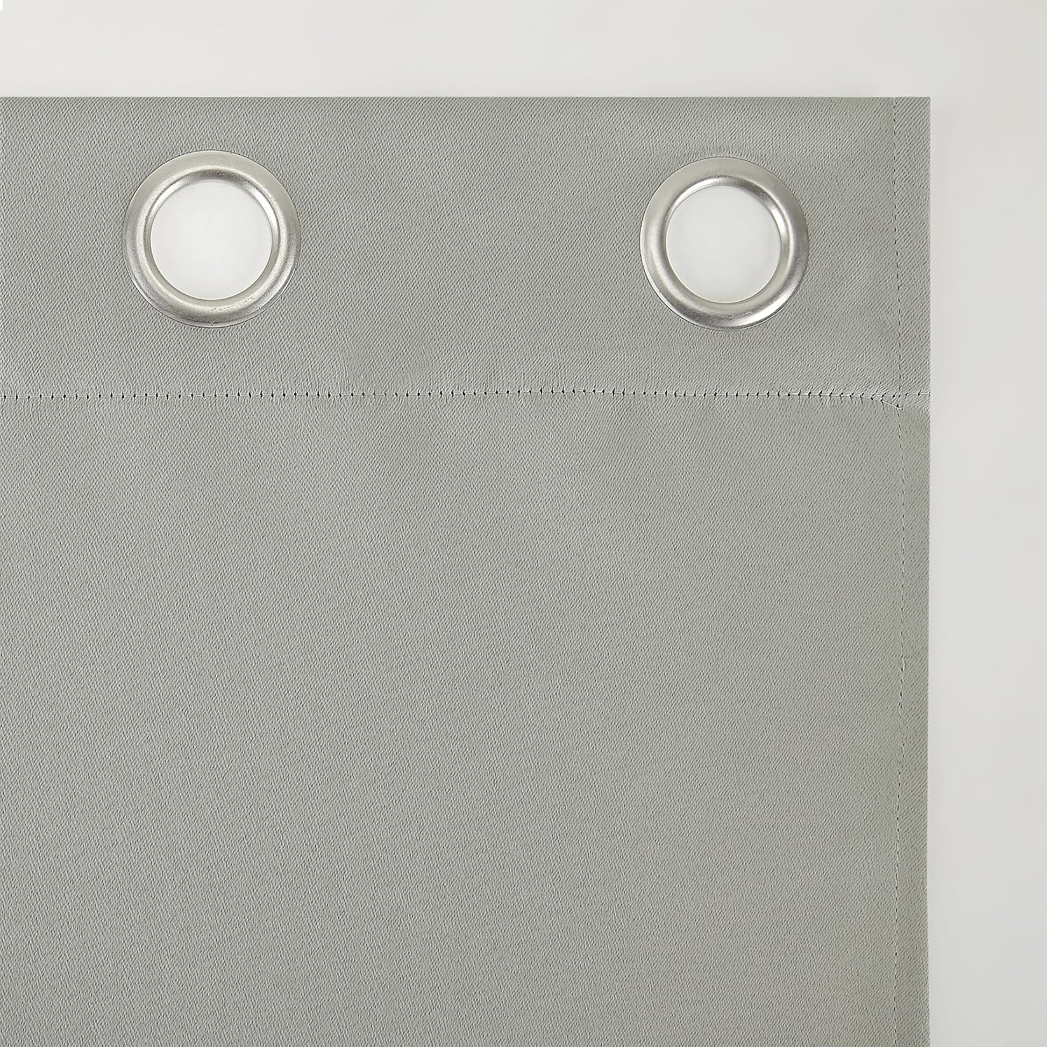 Sun Zero Easton Energy Saving Blackout Grommet Curtain Panel, 40" x 54", Silver Gray