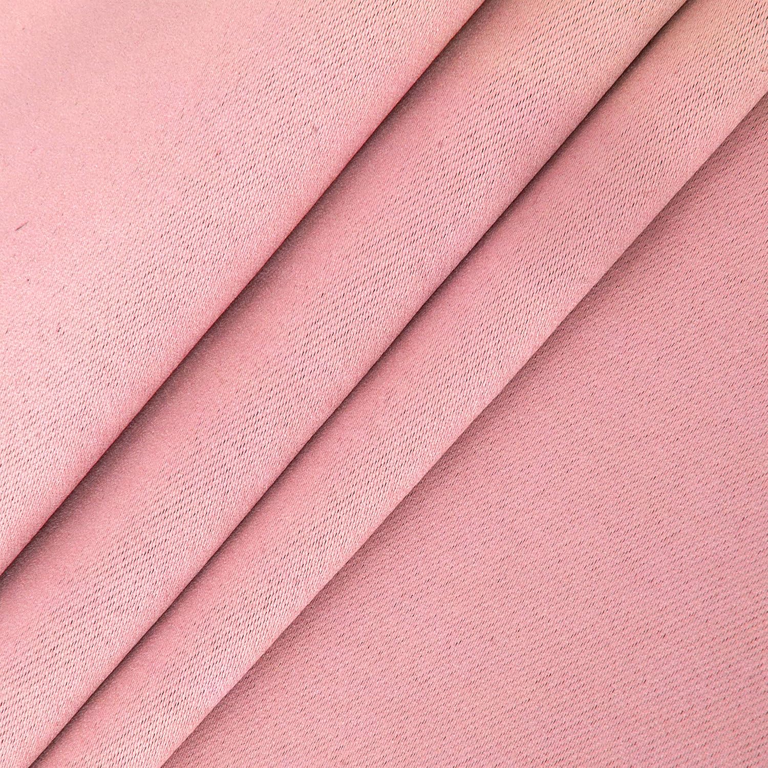 Lemomo Baby Pink Blackout Curtains/42 x 63 Inch/Set of Two Panels Grommet Bedroom Curtains 63 Inch Pink