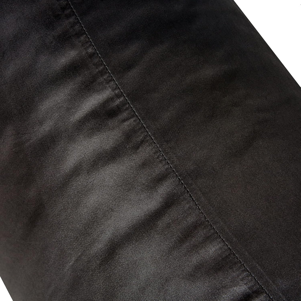 HommxJF Black Satin Pillowcase Standard Set of 2 with Envelope Closure, Black Silk Pillowcase for Hair and Skin (20x26) Black