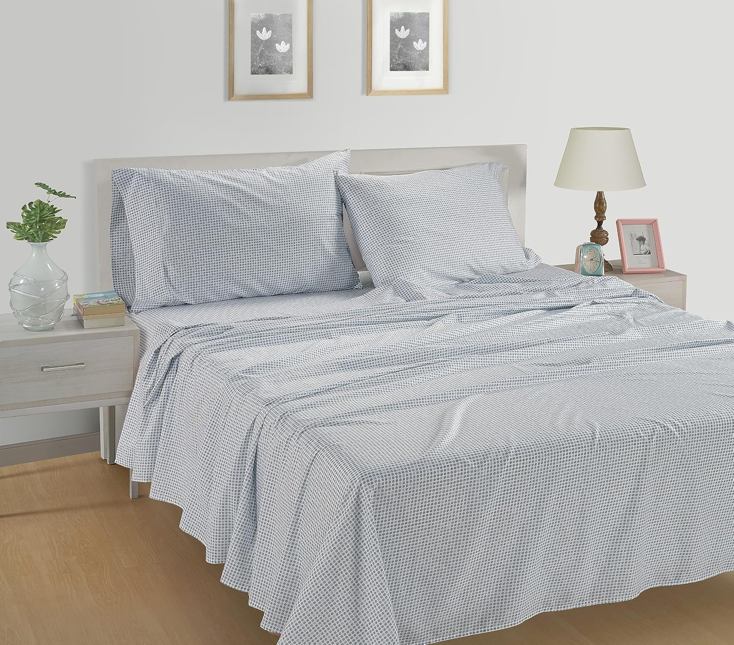 LaneLinen LANE LINEN 100% Organic Cotton Pre Washed Extra Long Twin Sheets Low Pill Fade Resistant Macine Wash Naturally Temperature Regula…