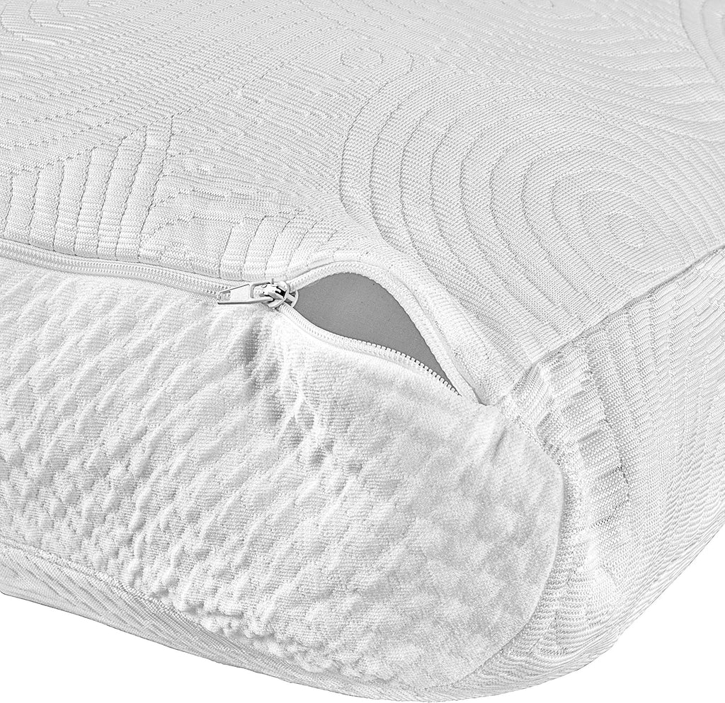 Tempur-Pedic® Tempur-Pedic Cool Luxury Contour Zippered Pillow Protector White