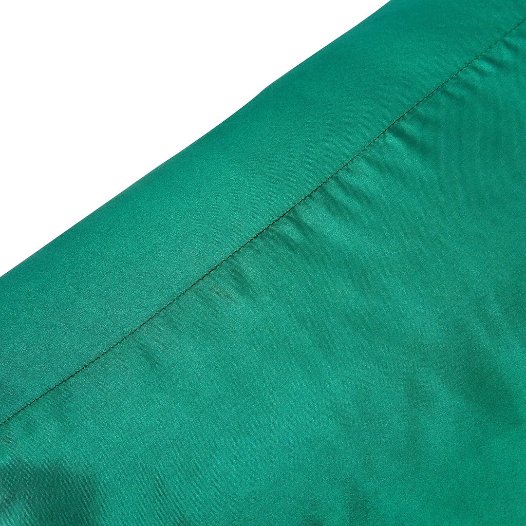 HommxJF Blackish Green Satin Pillowcase Standard Set of 2 with Envelope Closure, Blackish Green Silk Pillowcase for Hair and Skin (20x26) Gr…