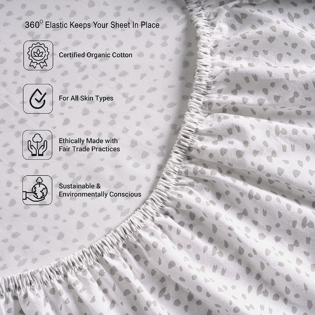 LANE LINEN King Size Fitted Sheet, 100% Organic Cotton, 3-Piece Set (1 Fitted Sheet,2 Pillowcases), Percale Weave, Ultra Soft…