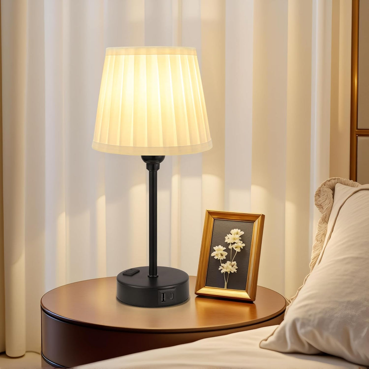 5"D x 5"W x 14.5"H metal table lamps, alternate view 5
