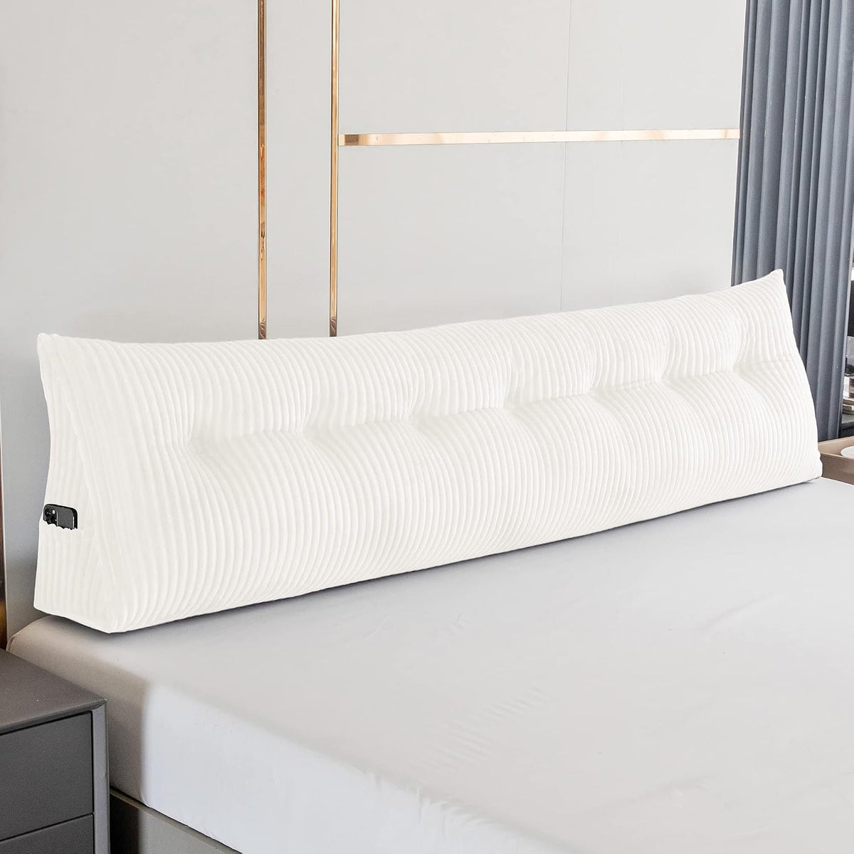 King polyester backrest pillows in White