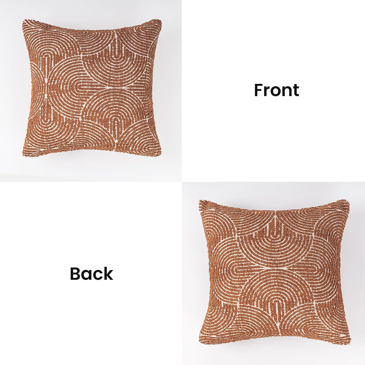 18"L x 18"W polyester throw pillow accessories in Burnt Orange, alternate view 4