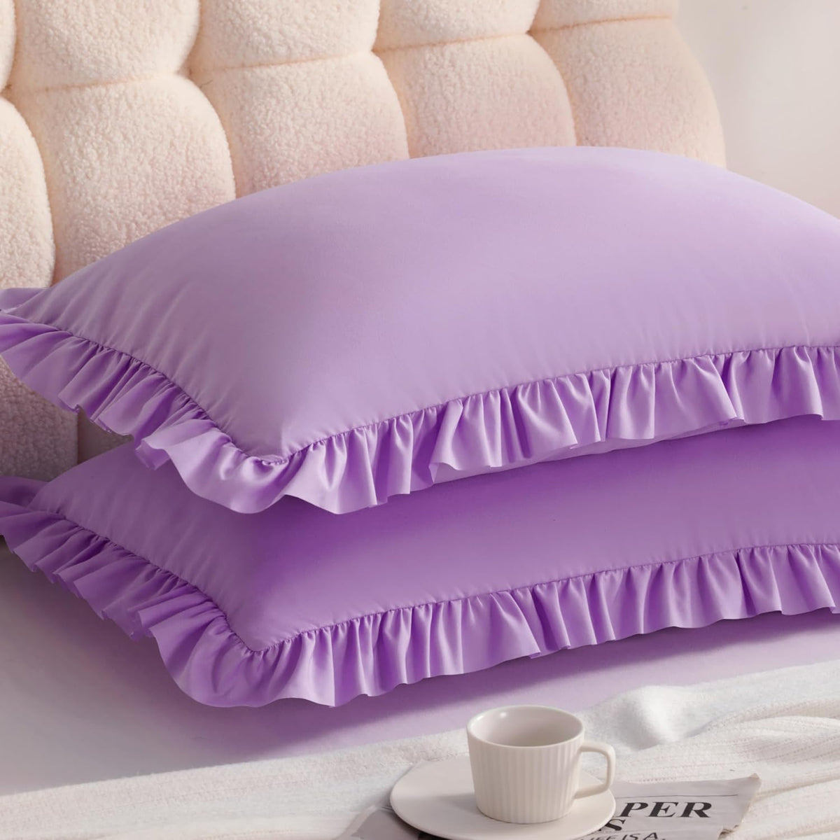 30" x 20" microfiber pillow shams in Light Purple