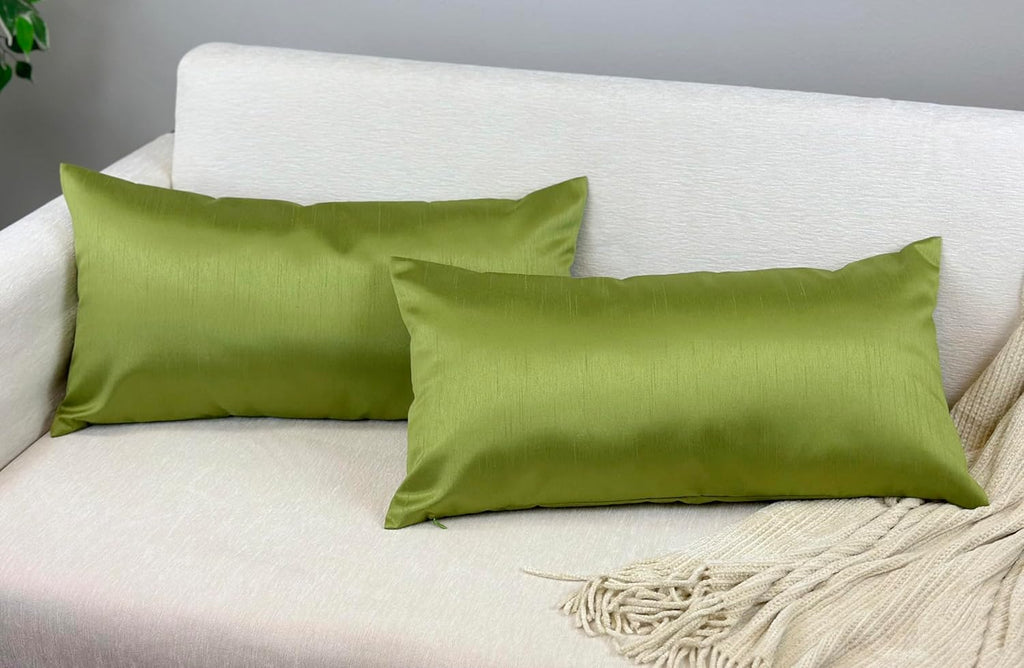 24"L x 12"W polyester throw pillow accessories in Green, alternate view 3